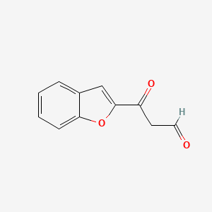 molecular formula C11H8O3 B13308634 3-(1-Benzofuran-2-yl)-3-oxopropanal 