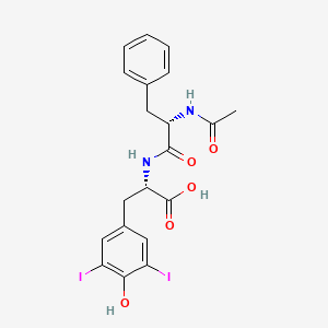 molecular formula C20H20I2N2O5 B1330872 N-acetylphenylalanyl-3,5-diiodotyrosine CAS No. 3786-08-1