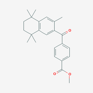 molecular formula C24H28O3 B133088 Methyl 4-[(5,6,7,8-tetrahydro-3,5,5,8,8-pentamethyl-2-naphthalenyl)carbonyl]benzoate CAS No. 153559-45-6
