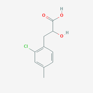 molecular formula C10H11ClO3 B13308868 3-(2-Chloro-4-methylphenyl)-2-hydroxypropanoic acid 