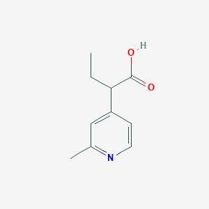 molecular formula C10H13NO2 B13309012 2-(2-Methylpyridin-4-yl)butanoic acid 