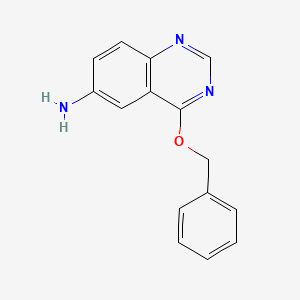 molecular formula C15H13N3O B13309027 4-(Benzyloxy)quinazolin-6-amine 