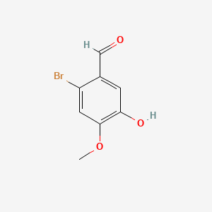 molecular formula C8H7BrO3 B1330903 2-Bromo-5-hydroxy-4-methoxybenzaldehyde CAS No. 2973-59-3