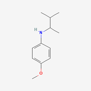 molecular formula C12H19NO B13309108 Benzenamine, N-(1,2-dimethylpropyl)-4-methoxy- CAS No. 293743-26-7