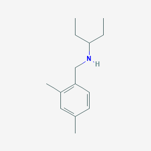 molecular formula C14H23N B13309328 [(2,4-Dimethylphenyl)methyl](pentan-3-YL)amine 