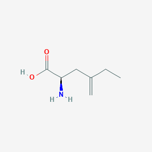 molecular formula C7H13NO2 B13309331 (2R)-2-Amino-4-methylidenehexanoic acid 