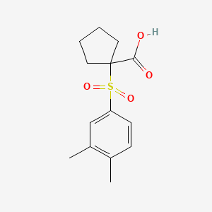 molecular formula C14H18O4S B1330968 1-(3,4-Dimethyl-benzenesulfonyl)-cyclopentanecarboxylic acid CAS No. 505071-94-3