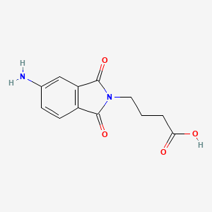 molecular formula C12H12N2O4 B1330982 4-(5-Amino-1,3-dioxo-1,3-dihydro-isoindol-2-yl)-butyric acid CAS No. 18595-81-8