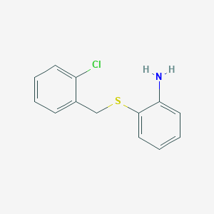 molecular formula C13H12ClNS B133099 2-[(2-氯苄基)硫]苯胺 CAS No. 144214-40-4