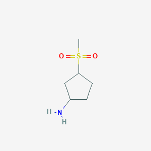 molecular formula C6H13NO2S B13310006 3-Methanesulfonylcyclopentan-1-amine 