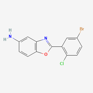 molecular formula C13H8BrClN2O B1331001 2-(5-Bromo-2-chlorophenyl)-1,3-benzoxazol-5-amine CAS No. 293737-86-7