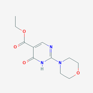 molecular formula C11H15N3O4 B1331011 Ethyl 4-hydroxy-2-morpholinopyrimidine-5-carboxylate CAS No. 25693-41-8
