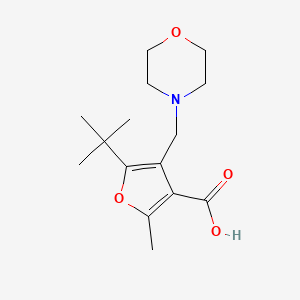 molecular formula C15H23NO4 B1331026 5-tert-Butyl-2-methyl-4-morpholin-4-ylmethyl-furan-3-carboxylic acid CAS No. 435342-04-4