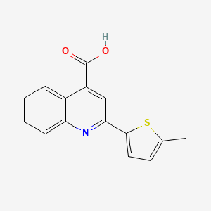 molecular formula C15H11NO2S B1331037 2-(5-Methylthiophen-2-yl)quinoline-4-carboxylic acid CAS No. 73775-26-5