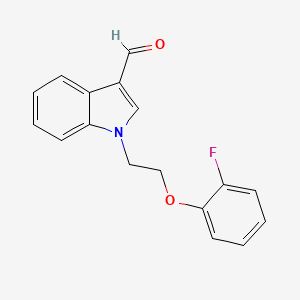 molecular formula C17H14FNO2 B1331040 1-[2-(2-fluorophenoxy)ethyl]-1H-indole-3-carbaldehyde CAS No. 309732-86-3