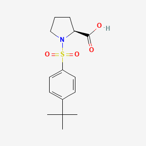 molecular formula C15H21NO4S B1331046 (2S)-1-{[4-(tert-butyl)phenyl]sulfonyl}pyrrolidine-2-carboxylic acid CAS No. 286455-85-4