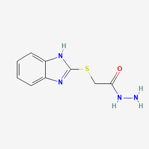molecular formula C9H10N4OS B1331050 2-((1H-Benzo[d]imidazol-2-yl)thio)acetohydrazide CAS No. 30065-27-1