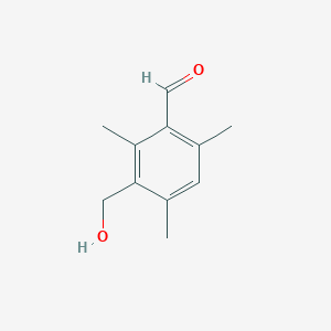 molecular formula C11H14O2 B1331059 3-(Hydroxymethyl)-2,4,6-trimethylbenzaldehyde CAS No. 137380-49-5