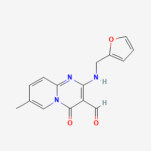 molecular formula C15H13N3O3 B1331060 2-[(2-Furylmethyl)amino]-7-methyl-4-oxo-4H-pyrido[1,2-A]pyrimidine-3-carbaldehyde CAS No. 314746-80-0