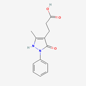 molecular formula C13H14N2O3 B1331061 3-(5-hydroxy-3-methyl-1-phenyl-1H-pyrazol-4-yl)propanoic acid CAS No. 497161-25-8