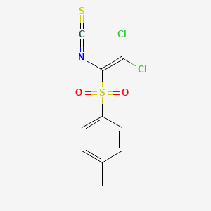 molecular formula C10H7Cl2NO2S2 B1331063 1-[(2,2-Dichloro-1-isothiocyanatovinyl)sulfonyl]-4-methylbenzene CAS No. 147622-09-1