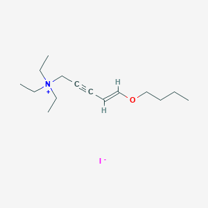 molecular formula C15H28INO B133107 5-Butoxy-N,N,N-triethyl-4-penten-2-yn-1-aminium iodide CAS No. 143337-74-0