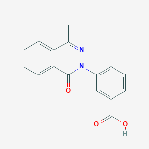 molecular formula C16H12N2O3 B1331077 3-(4-methyl-1-oxophthalazin-2(1H)-yl)benzoic acid CAS No. 296790-56-2