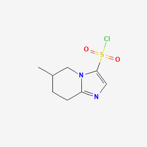 molecular formula C8H11ClN2O2S B13310971 6-methyl-5H,6H,7H,8H-imidazo[1,2-a]pyridine-3-sulfonyl chloride 