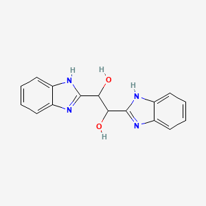 molecular formula C16H14N4O2 B1331117 1,2-bis(1H-benzimidazol-2-yl)ethane-1,2-diol CAS No. 3314-32-7