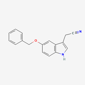 molecular formula C17H14N2O B1331120 5-苄氧基吲哚-3-乙腈 CAS No. 2436-15-9