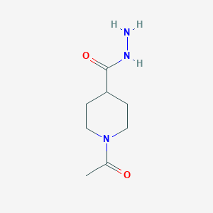 molecular formula C8H15N3O2 B1331146 1-Acetylpiperidine-4-carbohydrazide CAS No. 69835-75-2