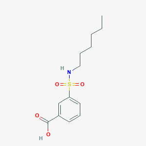 molecular formula C13H19NO4S B1331197 3-(Hexylsulfamoyl)benzoic acid CAS No. 500292-07-9
