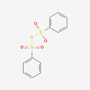 molecular formula C12H10O4S3 B1331199 Bis(phenylsulfonyl)sulfide CAS No. 4388-22-1