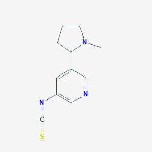 molecular formula C11H13N3S B133122 3-Isothiocyanato-5-(1-methylpyrrolidin-2-yl)pyridine CAS No. 156577-11-6