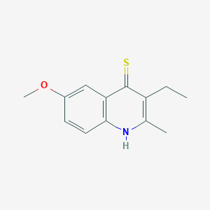 molecular formula C13H15NOS B1331230 3-Ethyl-6-methoxy-2-methylquinoline-4-thiol CAS No. 332150-08-0