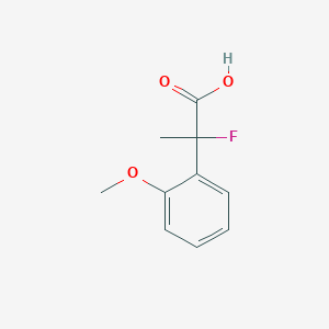 molecular formula C10H11FO3 B13312344 2-Fluoro-2-(2-methoxyphenyl)propanoic acid 