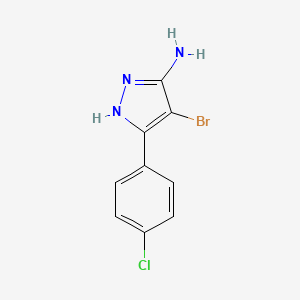 molecular formula C9H7BrClN3 B1331240 4-bromo-3-(4-chlorophenyl)-1H-pyrazol-5-amine 