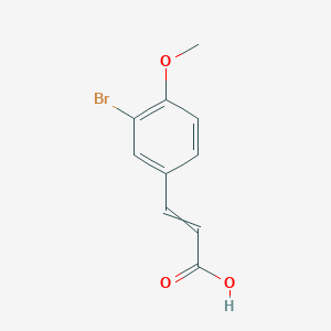 molecular formula C10H9BrO3 B1331249 3-(3-Bromo-4-methoxyphenyl)prop-2-enoic acid 