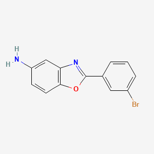 molecular formula C13H9BrN2O B1331260 2-(3-溴苯基)-1,3-苯并噁唑-5-胺 CAS No. 293737-81-2