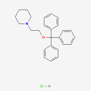molecular formula C26H30ClNO B13312608 Piperidine, 1-(2-(triphenylmethoxy)ethyl)-, hydrochloride CAS No. 102207-16-9