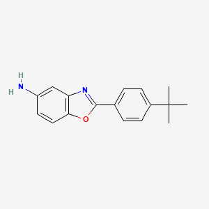 molecular formula C17H18N2O B1331265 2-(4-叔丁基苯基)-1,3-苯并噁唑-5-胺 CAS No. 293738-21-3