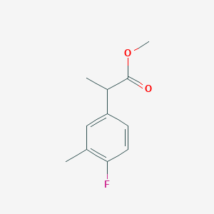 molecular formula C11H13FO2 B13312708 Methyl 2-(4-fluoro-3-methylphenyl)propanoate 