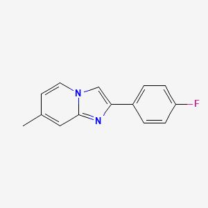 molecular formula C14H11FN2 B1331280 2-(4-Fluorophenyl)-7-methylimidazo[1,2-a]pyridine CAS No. 378766-08-6