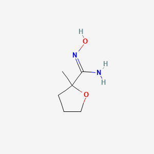 molecular formula C6H12N2O2 B13312855 N'-hydroxy-2-methyloxolane-2-carboximidamide 