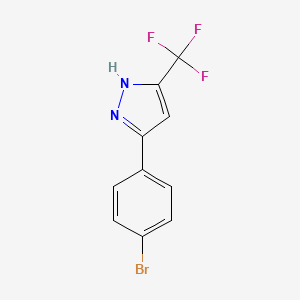 molecular formula C10H6BrF3N2 B1331287 3-(4-bromophenyl)-5-(trifluoromethyl)-1H-pyrazole CAS No. 219986-65-9