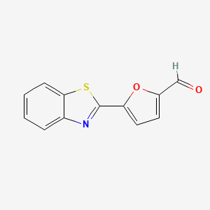 molecular formula C12H7NO2S B1331290 5-(1,3-Benzothiazol-2-yl)-2-furaldehyde CAS No. 34653-56-0