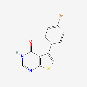 molecular formula C12H7BrN2OS B1331291 5-(4-Bromo-phenyl)-3H-thieno[2,3-d]pyrimidin-4-one CAS No. 307512-24-9