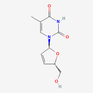 molecular formula C10H12N2O4 B1331295 1-(2,3-Dideoxy-a-D-glycero-pent-2-enofuranosyl)thymine CAS No. 84414-90-4
