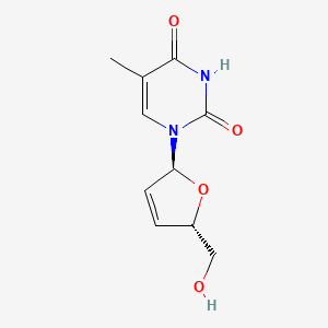 molecular formula C10H12N2O4 B1331295 1-[(2S,5S)-5-(hydroxymethyl)-2,5-dihydrofuran-2-yl]-5-methylpyrimidine-2,4-dione CAS No. 84414-90-4