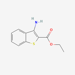 molecular formula C11H11NO2S B1331306 Ethyl 3-aminobenzo[b]thiophene-2-carboxylate CAS No. 34761-09-6